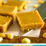 low carb peanut butter fudge, keto, no bake, sugar free