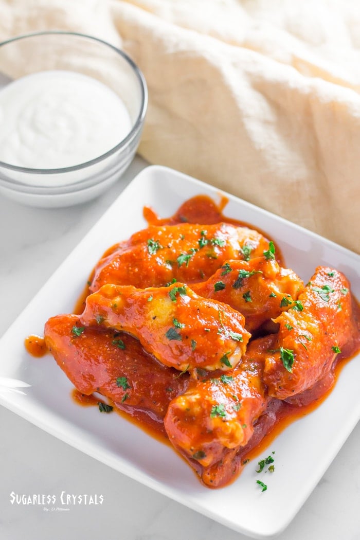 Keto Wings Baked or Fried Barbecue Style Sugarless Crystals