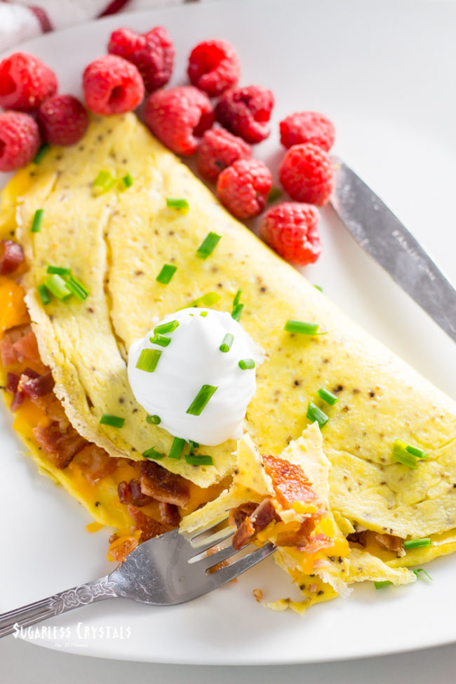 5 Minute Bacon Keto Omelette