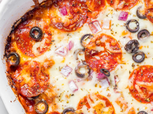 Keto pizza casserole