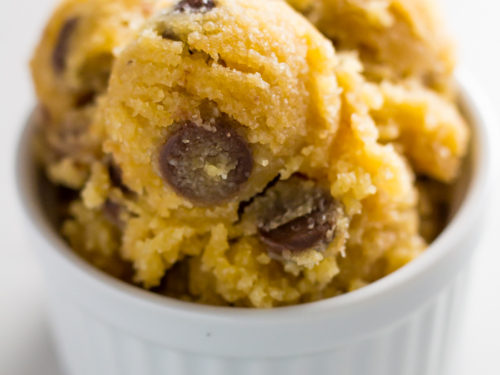 keto cookie dough in a bowl