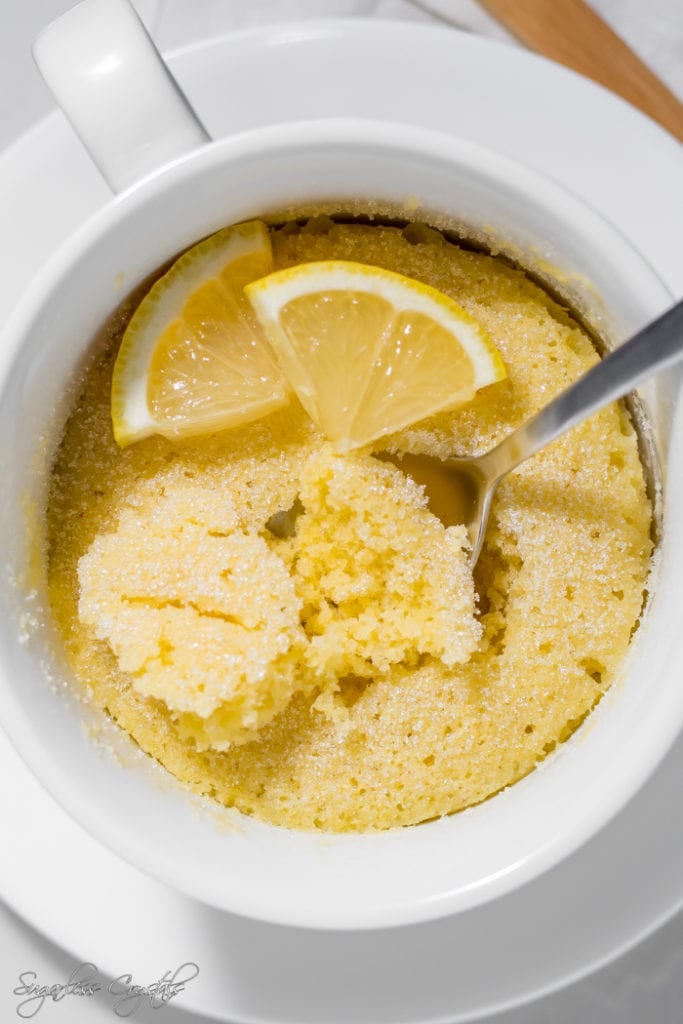 keto lemon mug cake