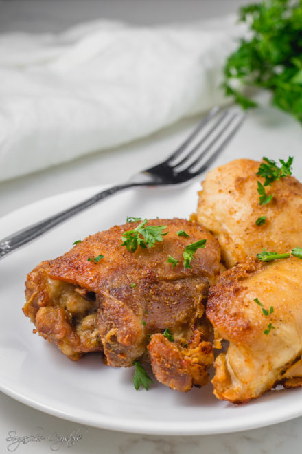 Air Fryer Boneless Chicken Thighs - Sugarless Crystals
