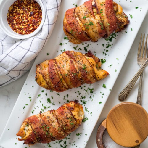 bacon wrapped cream cheese chicken