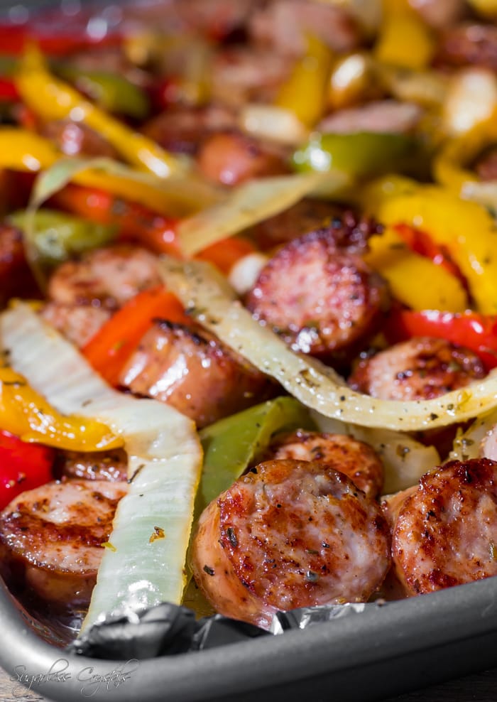 Recipe: Slow Cooker Sausages with Peppers and Onions