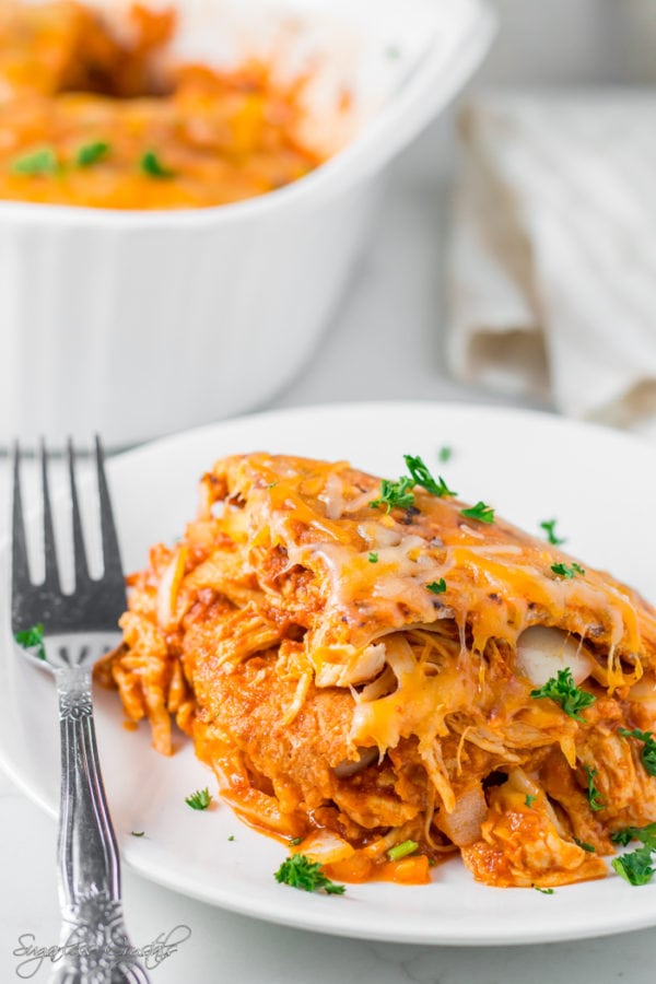 Keto Chicken Enchilada Casserole