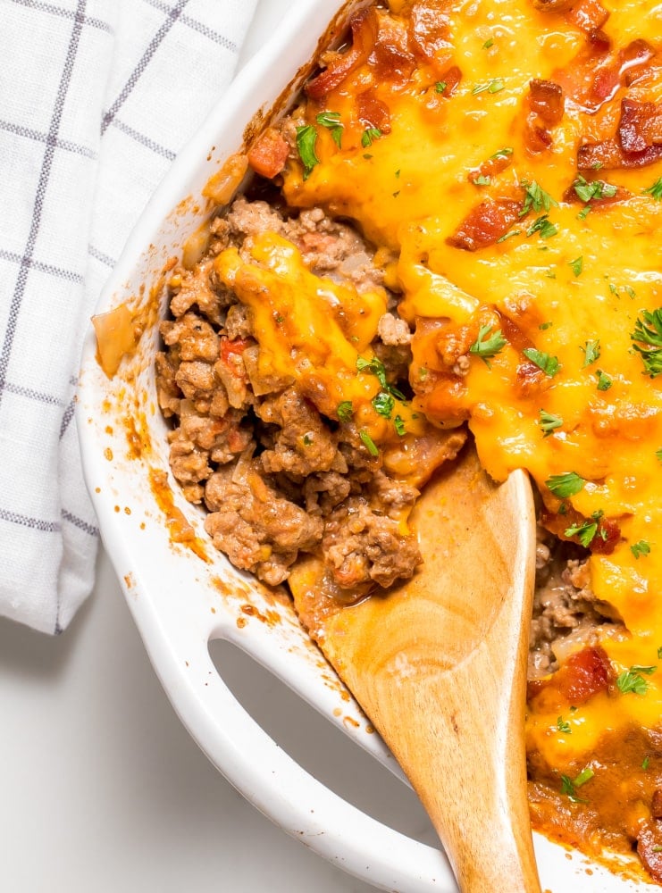 Keto Cheeseburger Casserole