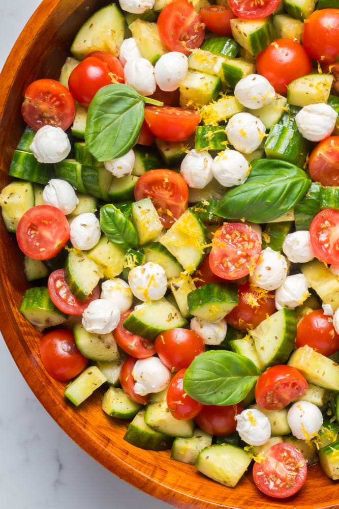 Cucumber Caprese Salad: How To Make It Fresh & Lemon Zested 2 Cucumber caprese salad