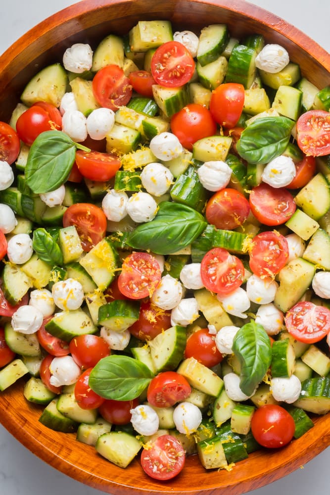 Cucumber Caprese Salad: How To Make It Fresh & Lemon Zested 1 Cucumber caprese salad