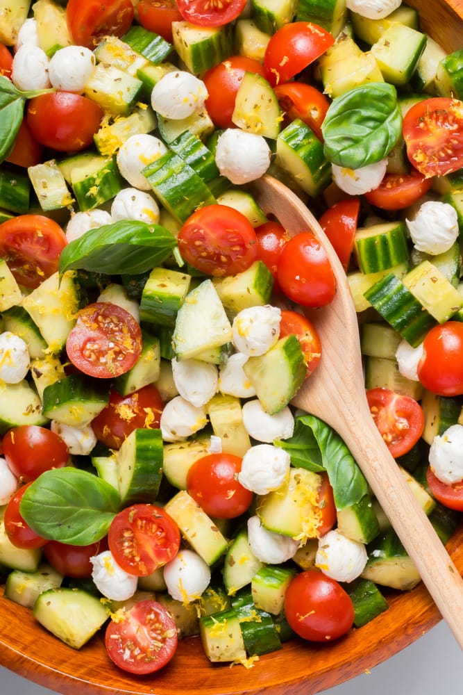 Cucumber Caprese Salad: How To Make It Fresh & Lemon Zested 3 Cucumber caprese salad
