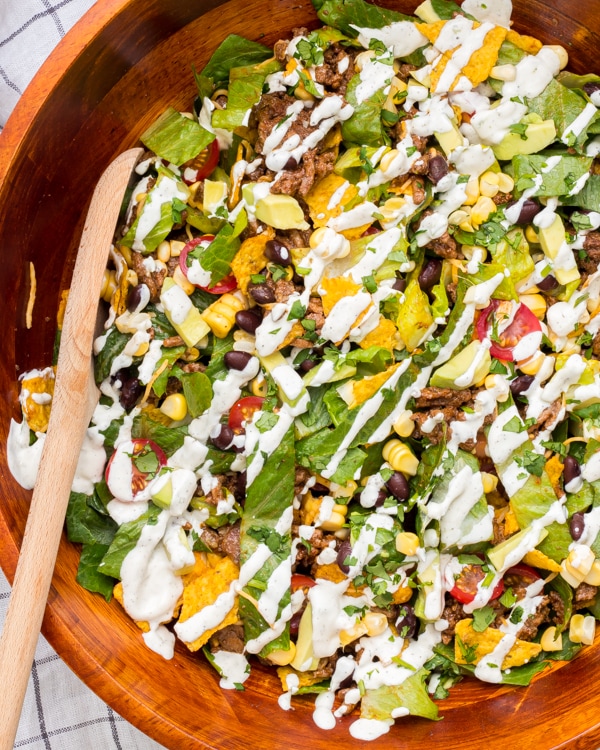 taco salad recipe served