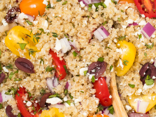 Mediterranean quinoa salad