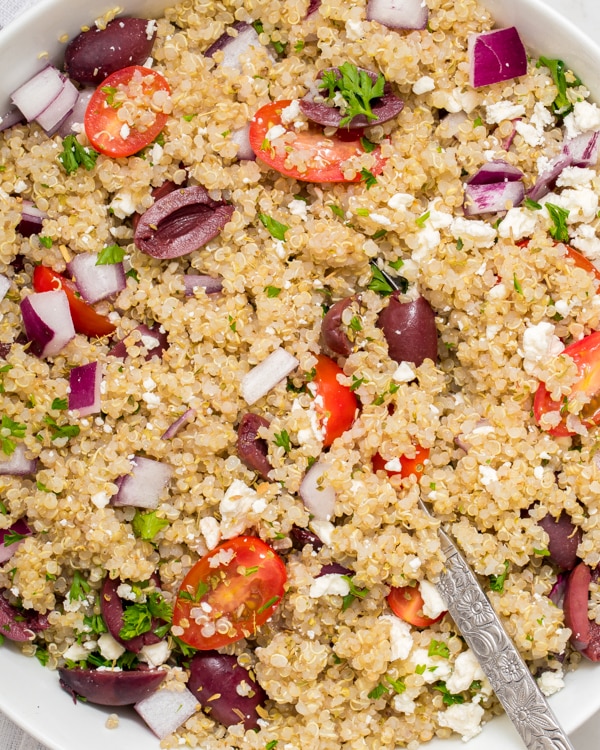 Greek Quinoa Salad Easy Step To A Real Greek Vinaigrette
