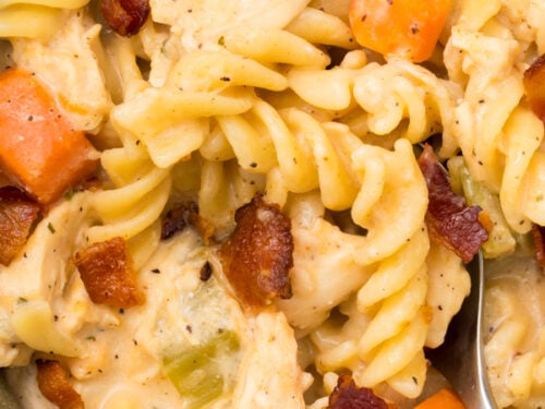 Crack chicken noodle soup