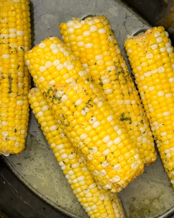 Crockpot corn on the cob