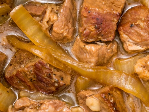 Crockpot steak bites