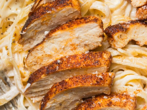 Blackened chicken alfredo