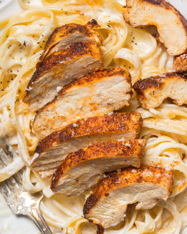 Blackened chicken alfredo