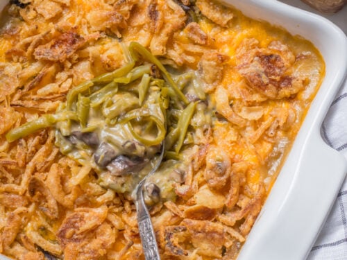 Cheesy green bean casserole
