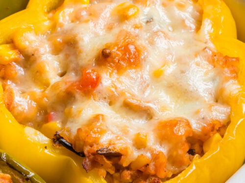 Ground turkey stuffed peppers