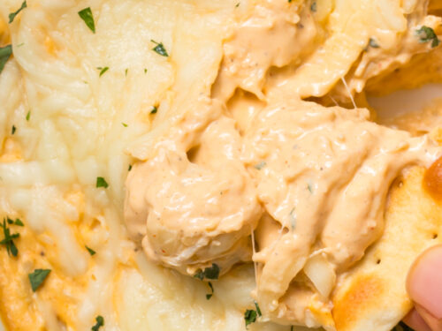 Healthy buffalo chicken dip