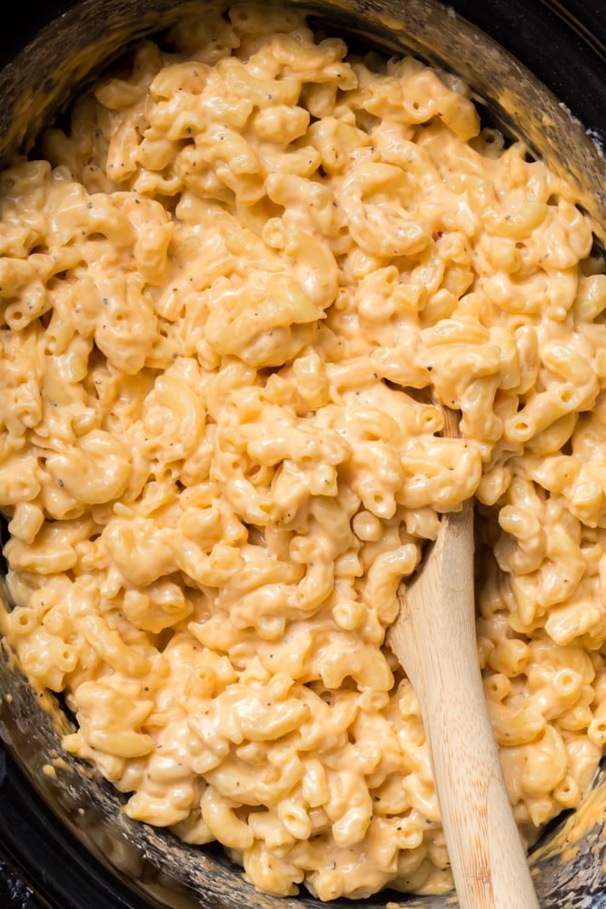 Easy Crockpot Cream Cheese Mac And Cheese 2 Crockpot mac and cheese with cream cheese