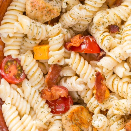 Chicken Bacon Ranch Pasta Salad 3 chicken bacon ranch pasta salad