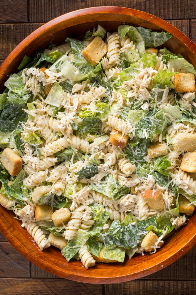 Chicken Caesar Pasta Salad: Simple In Only 20 Minutes 1 chicken Caesar pasta salad