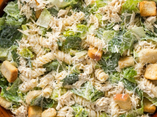 chicken Caesar pasta salad