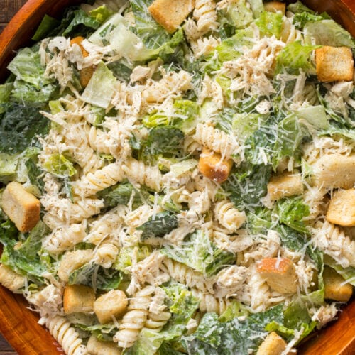 Chicken Caesar Pasta Salad: Simple In Only 20 Minutes 3 chicken Caesar pasta salad