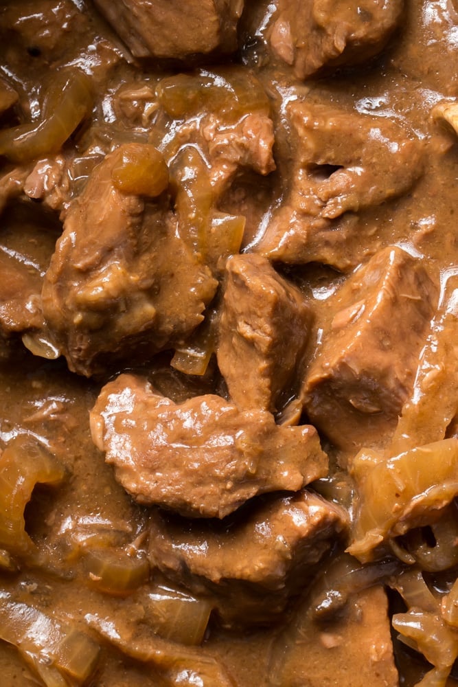 Simple Crockpot Beef Tips And Gravy With A Few Ingredients 1 Crockpot beef tips and gravy