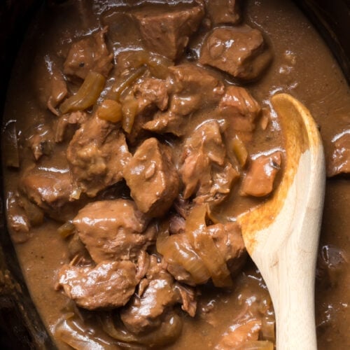 Simple Crockpot Beef Tips And Gravy With A Few Ingredients 3 Crockpot beef tips and gravy