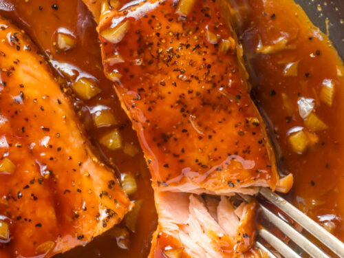 Maple glazed salmon