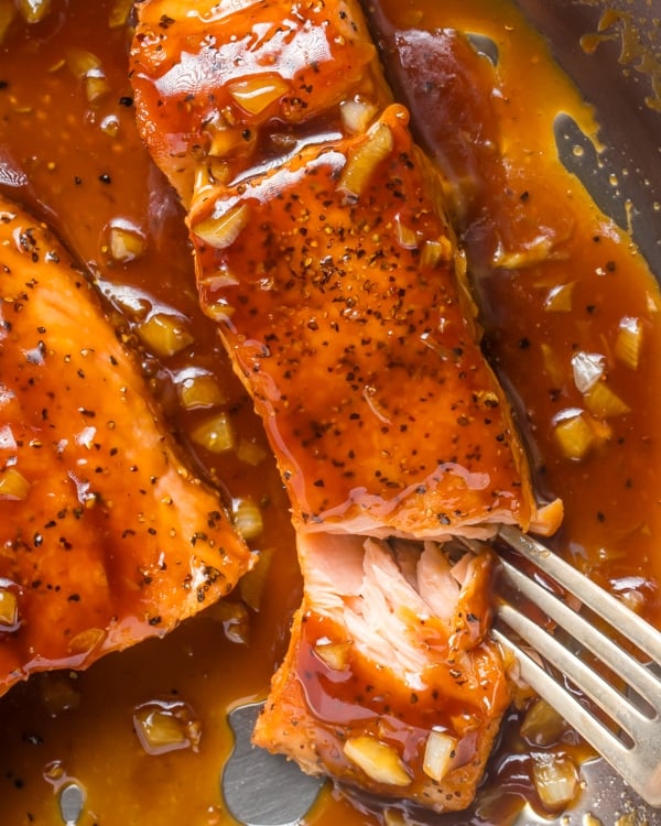 Maple glazed salmon