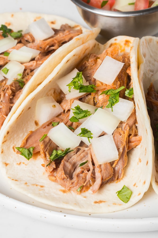 Crockpot Pulled Pork Tacos 2 Pulled pork tacos