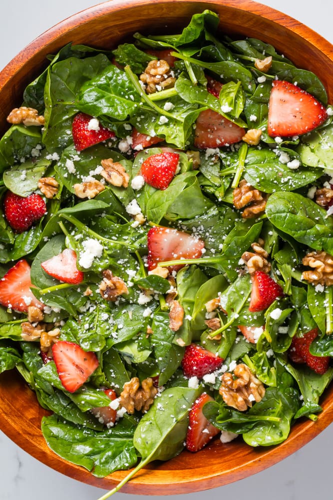 strawberry spinach salad