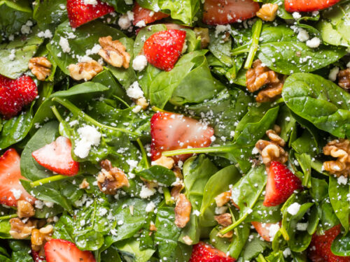 strawberry spinach salad
