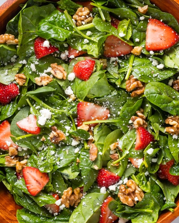 strawberry spinach salad