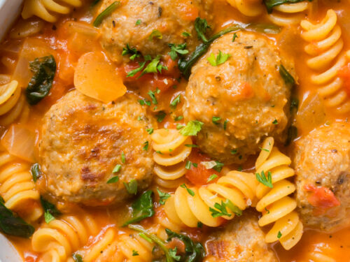 Turkey meatballs soup