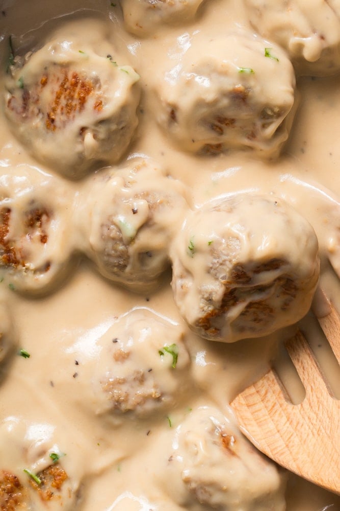 Ground Turkey Swedish Meatballs In The Classic Creamy Sauce 1 Turkey Swedish meatballs