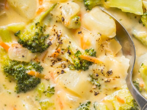 Potato broccoli cheese soup