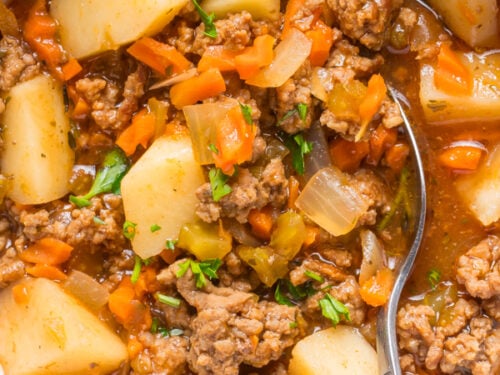 Crockpot hamburger soup