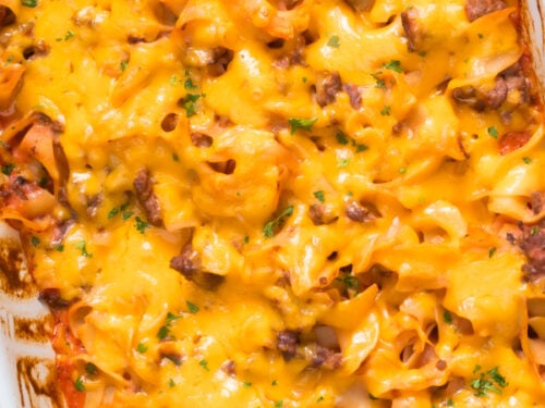 Hamburger noodle casserole