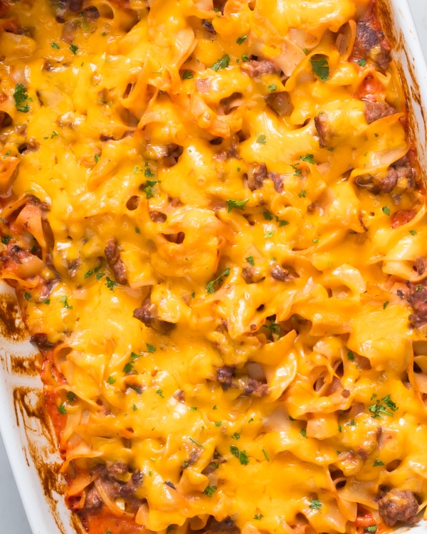 Hamburger noodle casserole