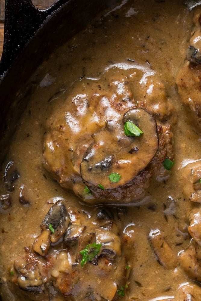 Hamburger Steak With Mushroom Gravy: Weeknight Ready Recipe 2 hamburger steak with mushroom gravy