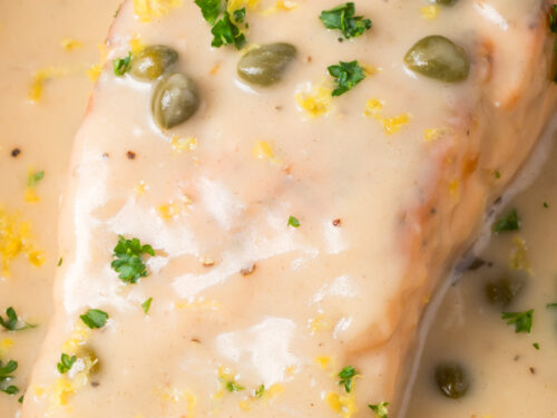 Salmon piccata