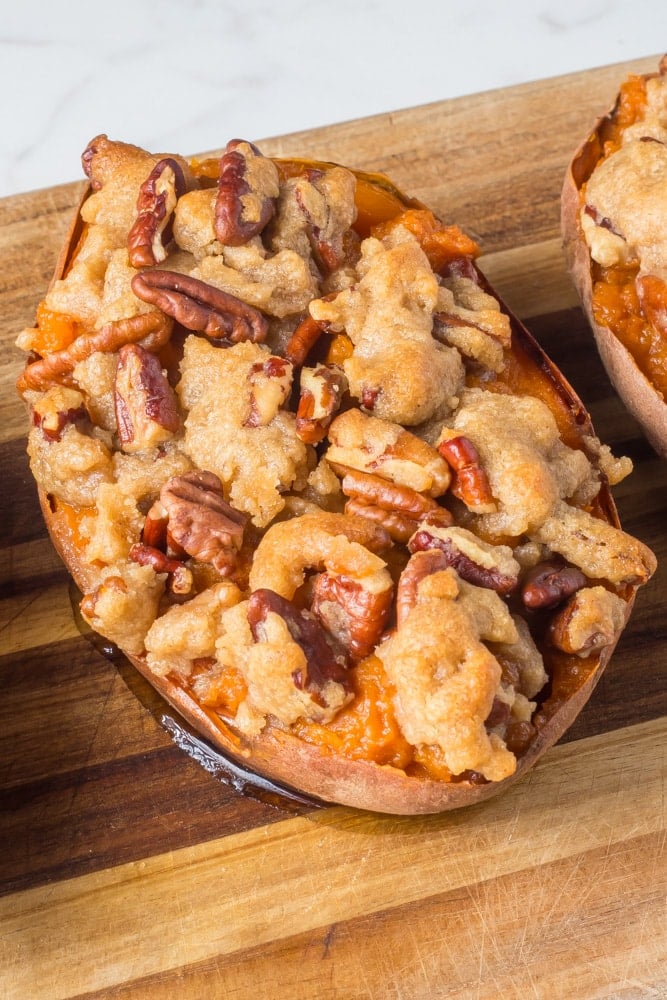 Twice Baked Sweet Potatoes With Crispy, Sweet Topping 2 Twice baked sweet potatoes