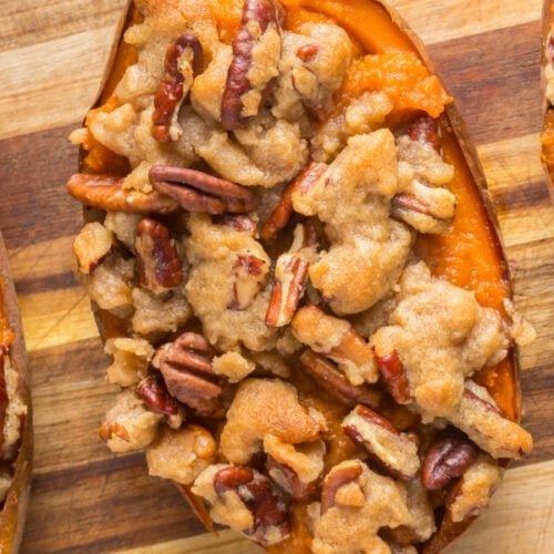 Twice Baked Sweet Potatoes With Crispy, Sweet Topping 3 Twice baked sweet potatoes