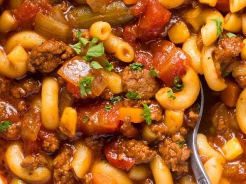 hamburger macaroni soup