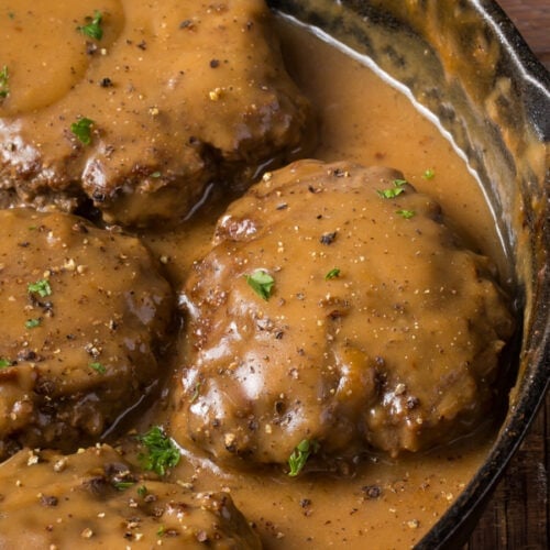 Easy Hamburger Steak With Brown Gravy Recipe 3 Hamburger steak with brown gravy